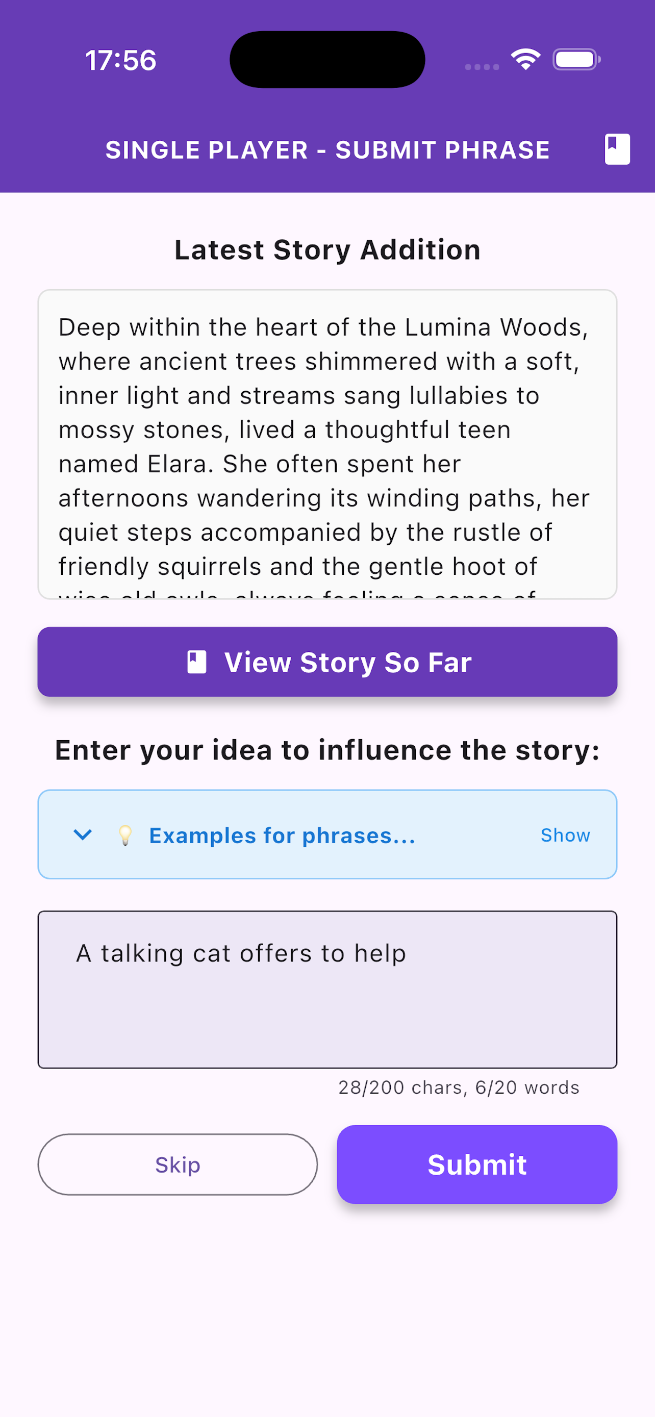 Submit Creative Phrase